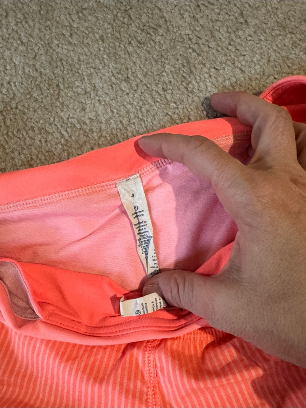lululemon athletica Neon Coral Athletic Shorts - Picture 3 of 9